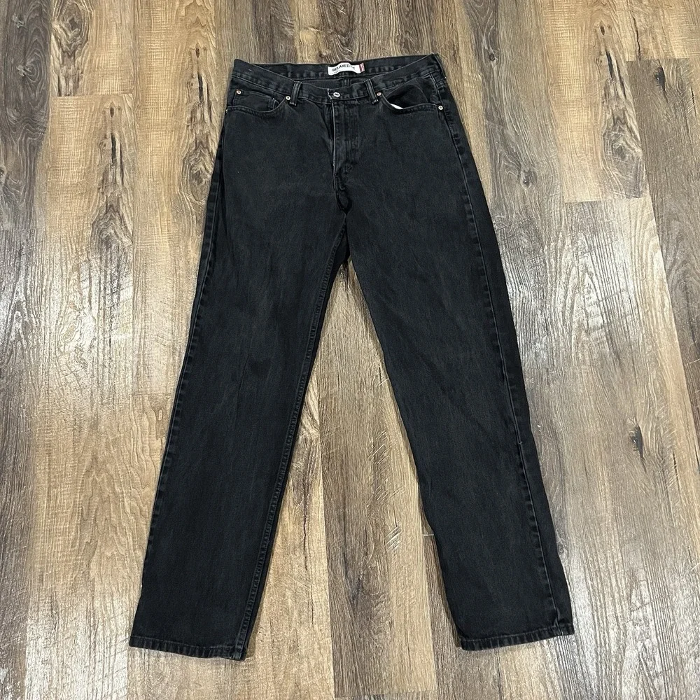 Levis 550 Relaxed Fit Jeans Mens 36x36 Black Denim Tapered Leg Y2K 2000s